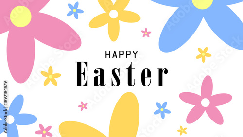 Easter Day Celebration Background Vector Happy Easter Spring 2026
