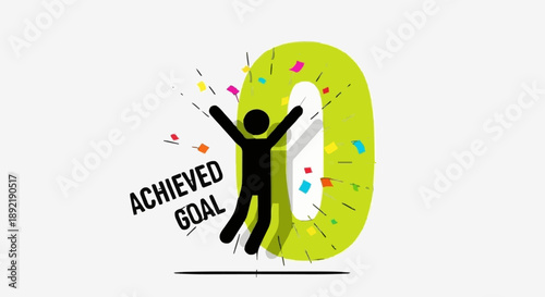 Person Celebrating Achieving Goal Success.
