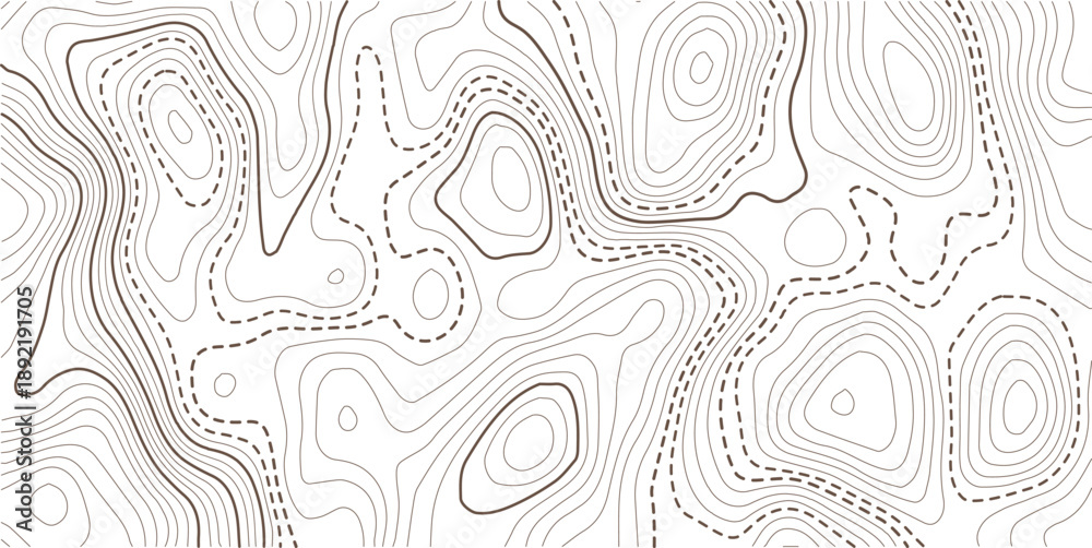 Fototapeta premium . Abstract mountain terrain map background with abstract shape line texture. Abstract white topography vector background.