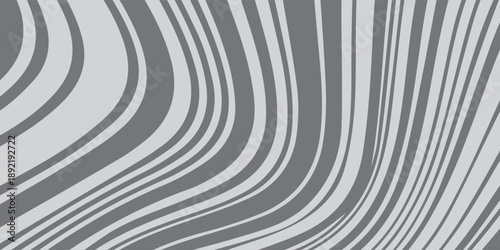 Konstfotografi Abstract Gray and White Curved Stripes Pattern Background.