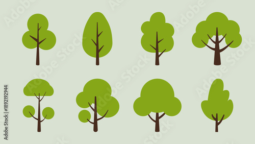Collection of Simple Tree Illustrations