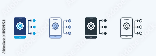 Automatic Call Distributor Multiple Style Icon Collection