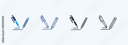 Pencils Multiple Style Icon Collection