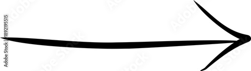 Straight arrow hand drawn graphic element