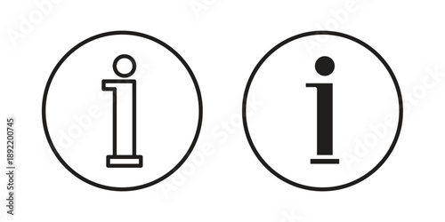 Info icon vector isolated on white background. Simple icon set.