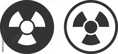 Radioactive symbol vector icons