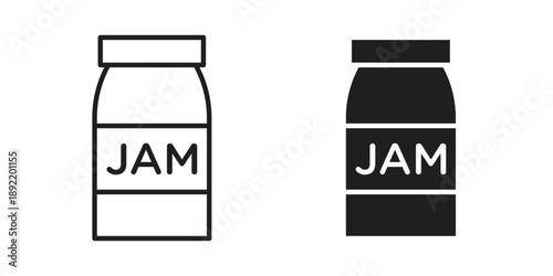Jam icon vector isolated on white background. Simple icon set.