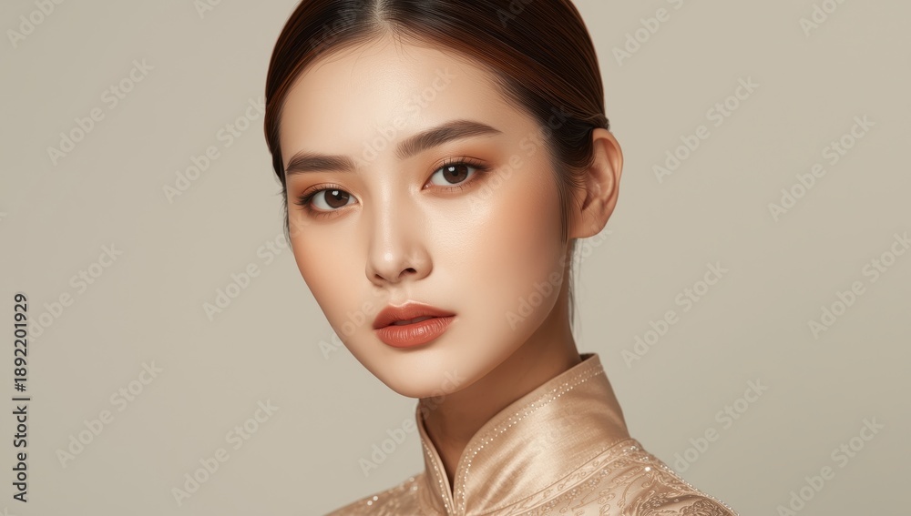 Naklejka premium Makeup for young Asian women.jpeg