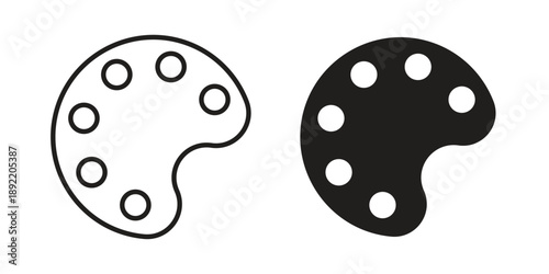 Palette icon vector isolated on white background. Simple icon set.