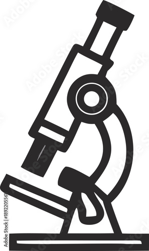 Microscope icon representing scientific observation