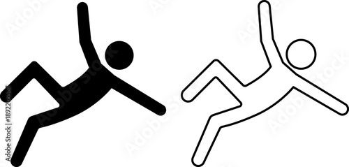 Minimalist running figures illustration