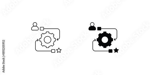 Metamorphosis  set icon with white background vector stock illustration