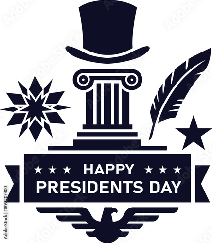 President day vector silhouette