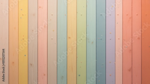 Wallpaper Mural Pastel Colored Wooden Planks with Scattered Star Confetti Background Keywords: pastel, wood Torontodigital.ca