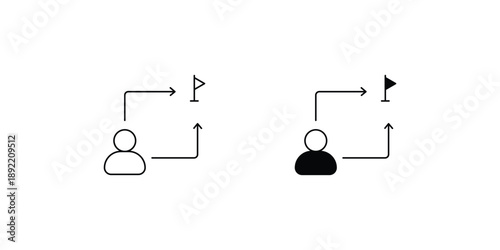 Challenge  set icon with white background vector stock illustration