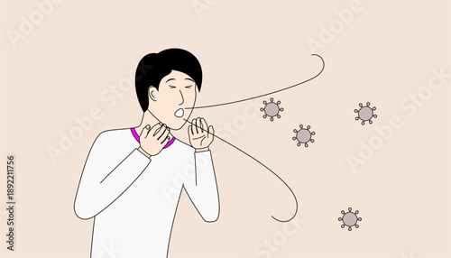 man was sneezing due to allergies.