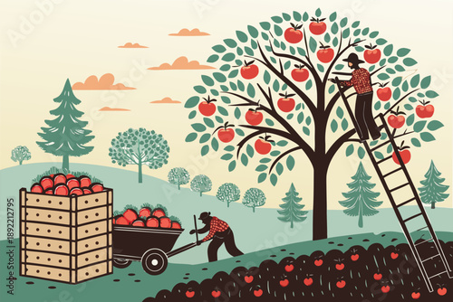 Apple Harvest Orchard Cart