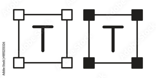 Text icon vector isolated on white background. Simple icon set.