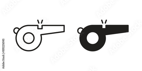 Whistle icon vector isolated on white background. Simple icon set.