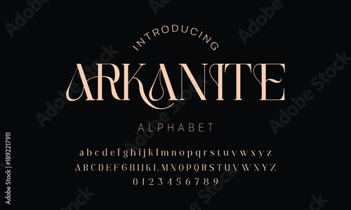 Elegant ligature alphabet letters font logo. Typography luxury classic lettering serif fonts decorative wedding vintage retro logos, design for fashion,beauty shop and brand . vector illustration