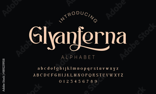Elegant ligature alphabet letters font logo. Typography luxury classic lettering serif fonts decorative wedding vintage retro logos, design for fashion,beauty shop and brand . vector illustration