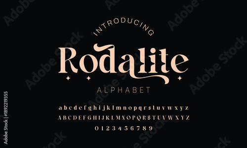 Elegant ligature alphabet letters font logo. Typography luxury classic lettering serif fonts decorative wedding vintage retro logos, design for fashion,beauty shop and brand . vector illustration