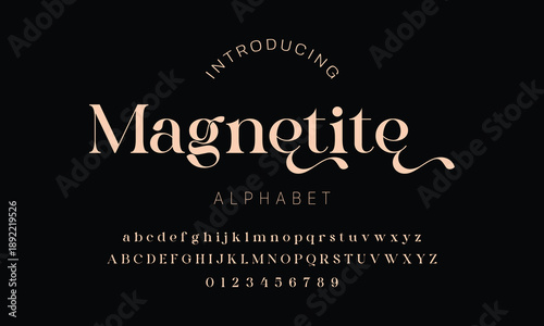 Elegant ligature alphabet letters font logo. Typography luxury classic lettering serif fonts decorative wedding vintage retro logos, design for fashion,beauty shop and brand . vector illustration
