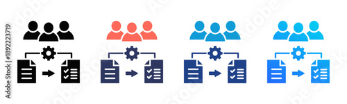 Change Management Consistent and versatile vector icons illustrating essential concepts in various styles