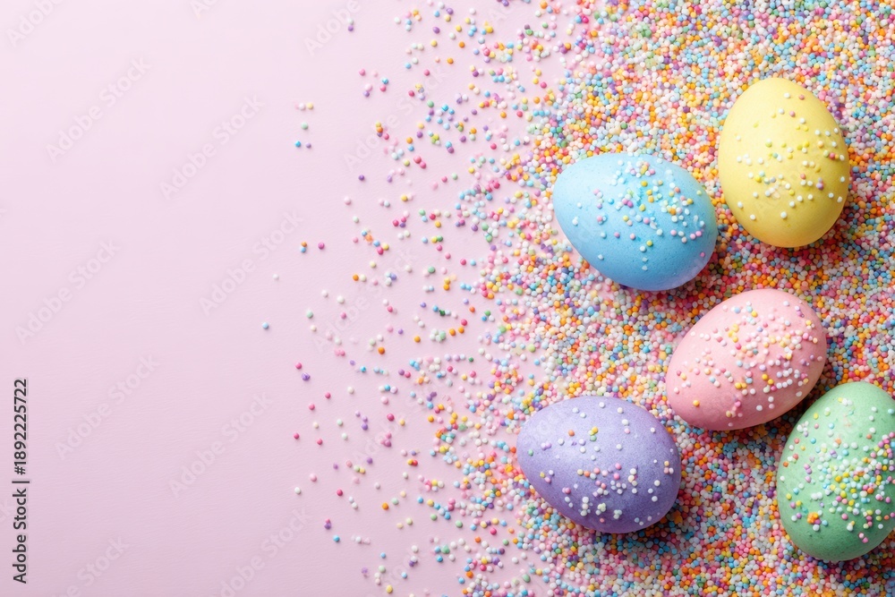 Obraz premium Colorful Easter Eggs with Sprinkles