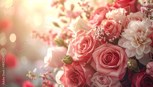 Emotional Valentine�s Day Flower Bouquet Romantic Story Stock