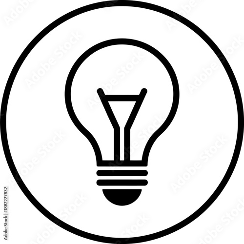 Light bulb icon in a circle