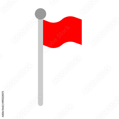 Putting Green Flag Vector Flat Icon Design