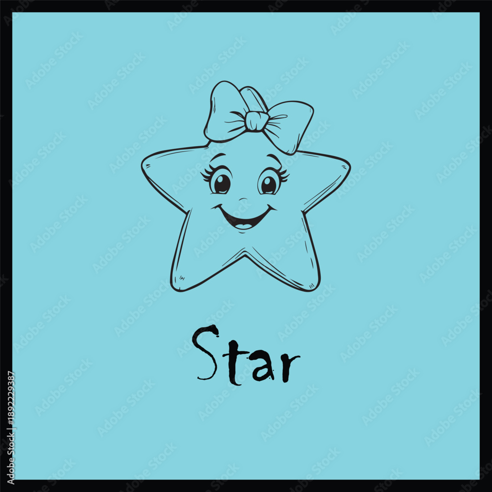 Fototapeta premium Shiny Yellow Star Icon Isolated on White Background, Simple Graphic Element