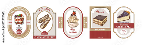 Bakery premium label design vector