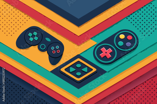 Game With Layered Panel Premium Digital Asset Suitable for Design