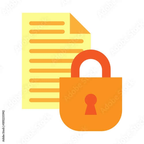 Lock Vector Flat Icon Design