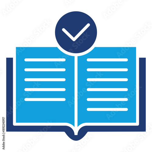 Reading Flat Blue Icon
