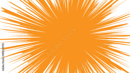 Vector Explosive abstract orange art, radiating from center, creating dynamic impact, expression, and energy.