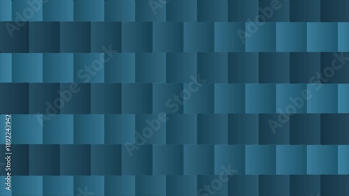 Dark cyan square fractal noise animation with looping mirrored horizontal motion background