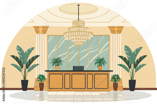 Luxury Hotel Lobby Warm Welcome