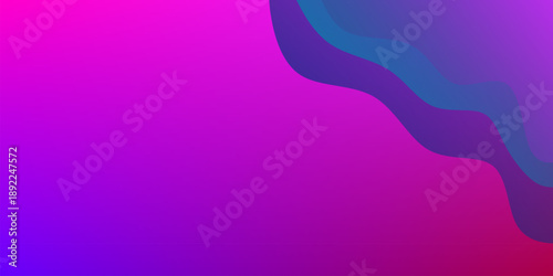 Abstract purple and pink background with bright smooth curves and colorful light lines in a digital wave pattern design.