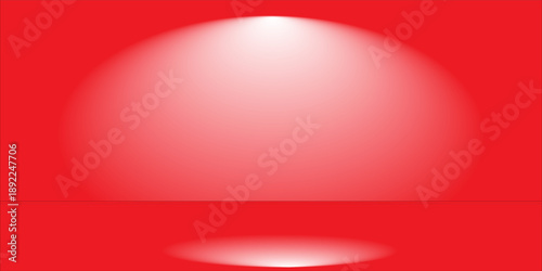 Empty studio gradient background. empty white studio background. red empty room wall. design for displaying product modern