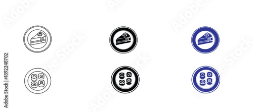 Professional Chef and Baker Icon Set with Culinary Tools and Fresh Bread Vector