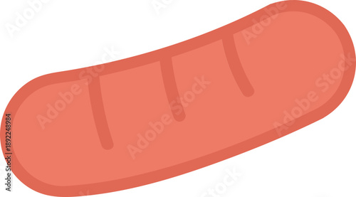 camping sausage icon isolated on white