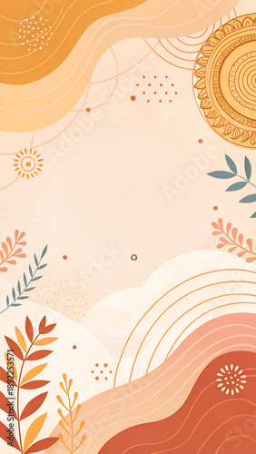 vector illustration of an abstract background with flowers