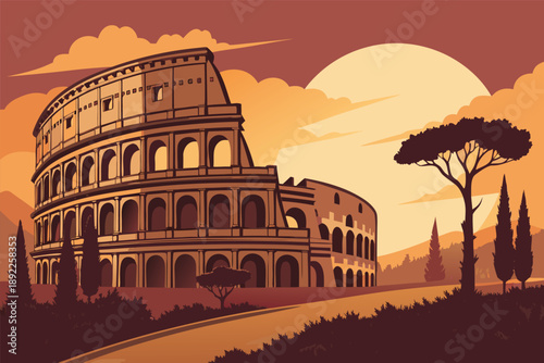 Roman Colosseum Iconic Monument