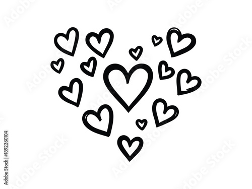 Heart Shape Made of Small Hearts - Symbol of Love and Unity