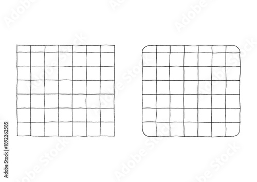 シンプルな手描きの枠のデザイン1