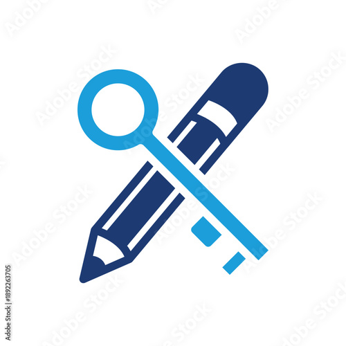 key cross pencil colored icon vector design good for web or mobile app
