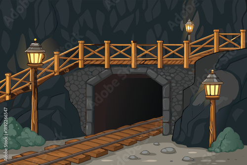 Underground Cave Mining Bridge Chasm